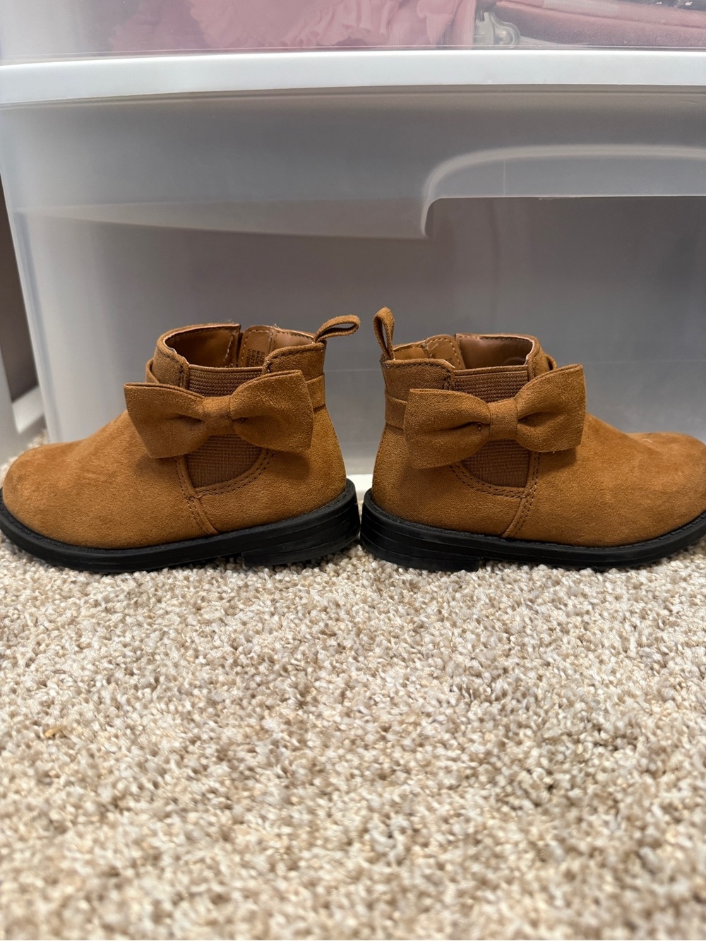 Baby Gap Toddler Girls Suede Brown Boot with Bow